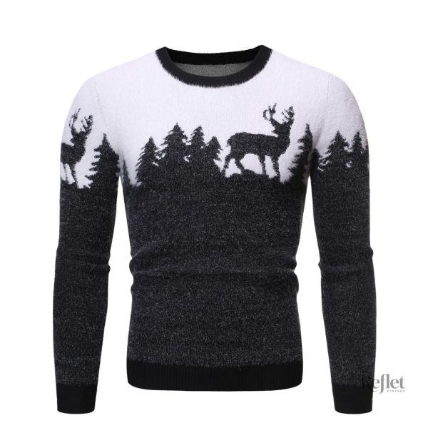 pull-de-noel-homme-vintage-1-1 Pull vintage homme pour Noël avec motifs festifs