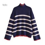 Pull de ski féminin avec design vintage et coloré