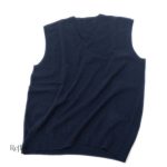 Pull débardeur homme vintage bleu années 70