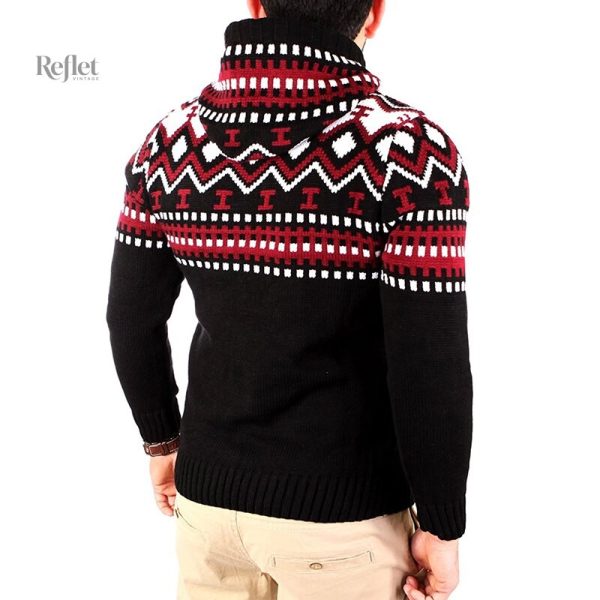Pull vintage en laine homme, style rétro