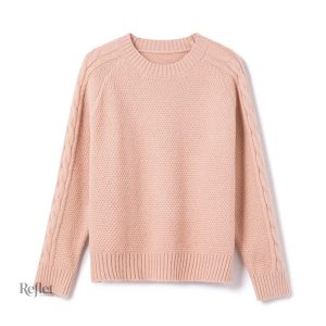 Pull en mail avec style rétro pour femme