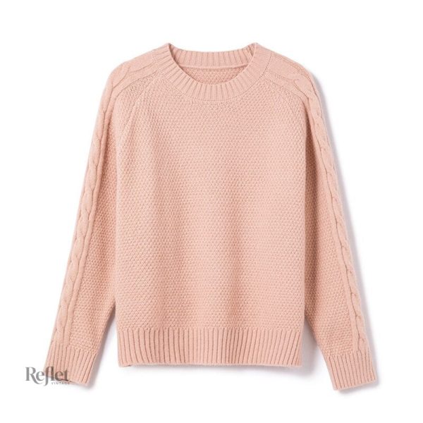 Pull en mail avec style rétro pour femme
