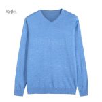 Pull en v vintage bleu marine pour homme