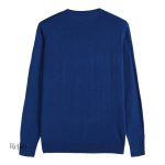 Pull à col en v bleu marine pour hommes