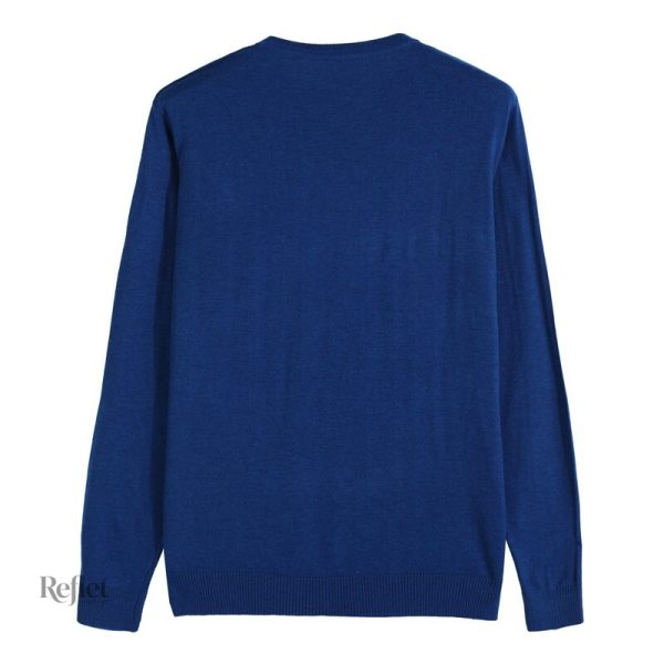 Pull à col en v bleu marine pour hommes