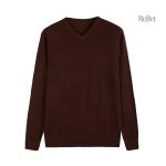 Pull en v bleu marine, coupe vintage