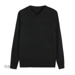 Vêtement vintage homme, pull en v bleu
