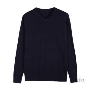 Pull vintage pour homme en bleu foncé
