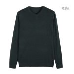 Pull homme vintage à col en v marine