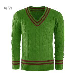 Pull en v vintage homme en coton doux