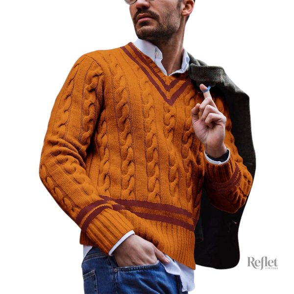Pull homme en tricot vintage aux couleurs tendance