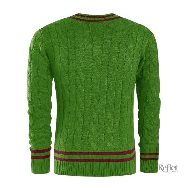 Pull vintage homme élégant avec col en V