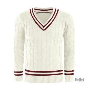Pull en V rétro pour un look décontracté