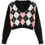 Pull tendance femme en version vintage avec broderies créatives