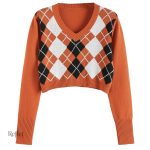 Pull vintage femme avec broderies délicates et rétro