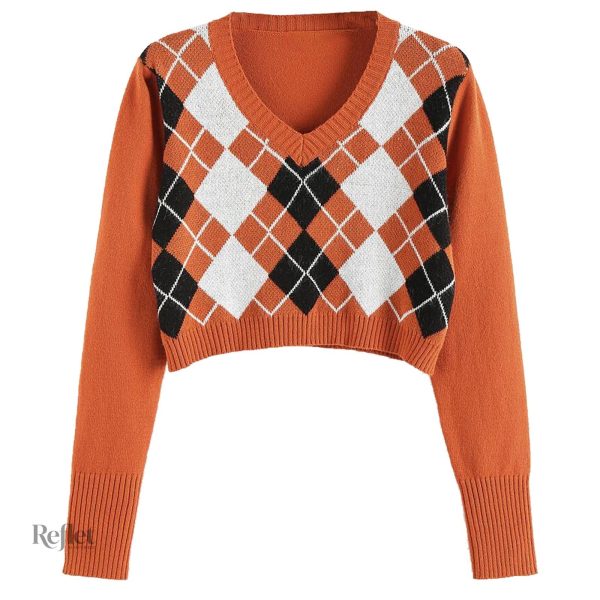 Pull vintage femme avec broderies délicates et rétro