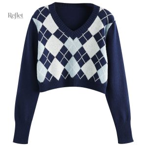Pull femme élégant en tissu vintage avec broderies