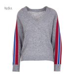 Pull à manches longues avec effet patiné pour femme