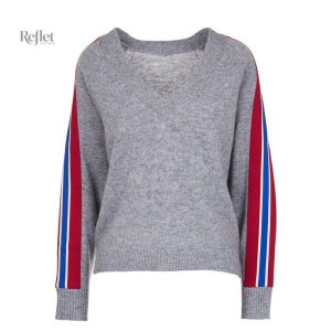 Pull à manches longues avec effet patiné pour femme