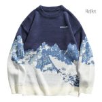 Pull neige vintage femme, style rétro élégant