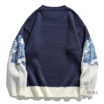 Pull rétro femme, design hivernal en laine douce