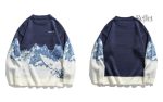 Pull femme chic, ambiance vintage avec motif neige
