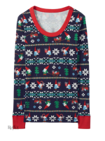 Pull vintage femme Noël au design rétro festif