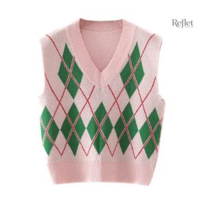 Pull sans manche pour un look rétro chic