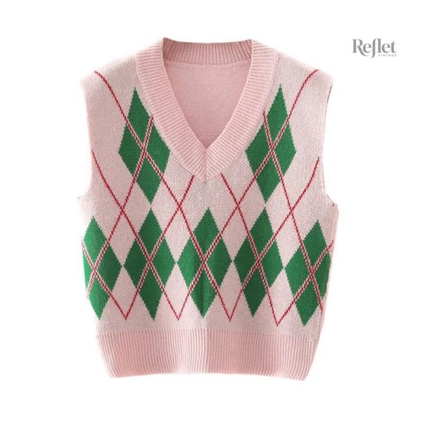 Pull sans manche pour un look rétro chic