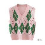 Vêtement vintage femme, pull sans manche tendance
