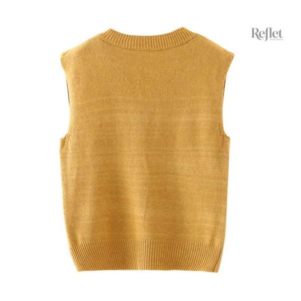 Modèle de pull sans manche aux accents rétro