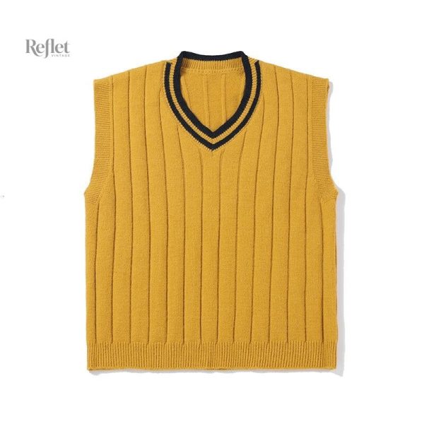 Pull sans manche pour un look vintage