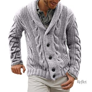 Pull homme vintage en grosse maille