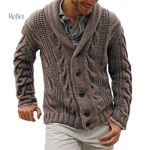 Pull en maille pour homme style rétro