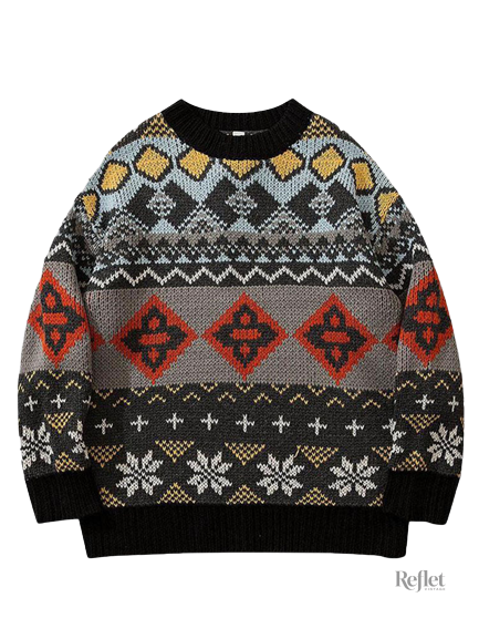 pull-hippie-vintage-1 Pull Hippie Vintage pour femme, style rétro et décontracté