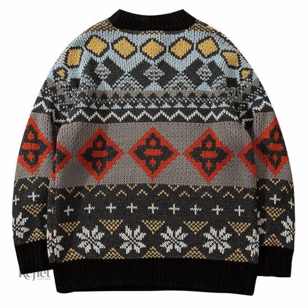 Pull vintage femme, design hippie et couleurs attrayantes