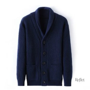 Pull vintage hiver homme en maille épaisse et confortable
