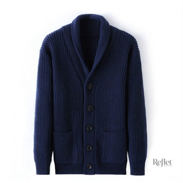 Pull vintage hiver homme en maille épaisse et confortable