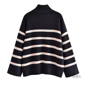 Pull femme au style rétro, idéal pour les saisons froides