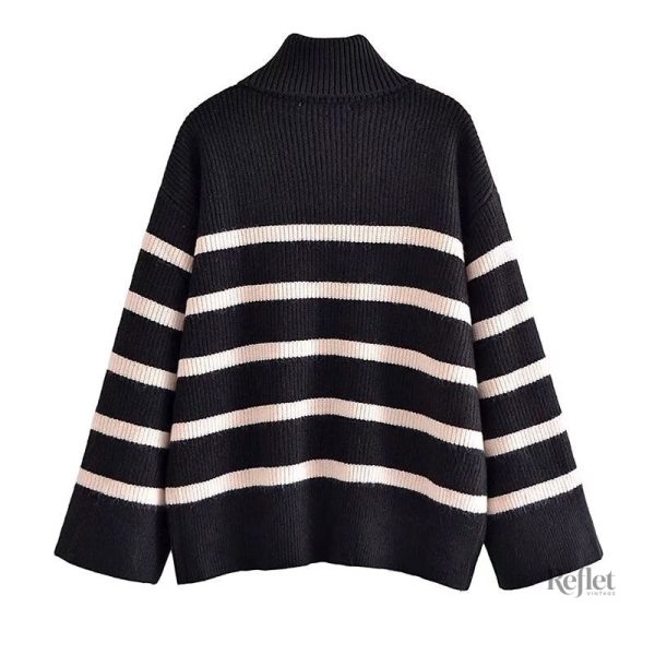 Pull femme au style rétro, idéal pour les saisons froides