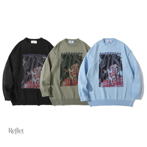Pull Retro Homme en Coton Doux