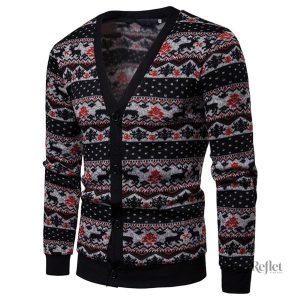 Pull vintage homme pour l'hiver en laine douce