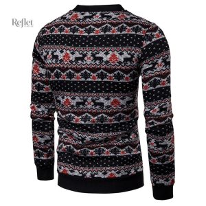 Pull homme hiver avec design rétro élégant