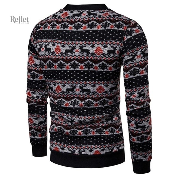 Pull homme hiver avec design rétro élégant