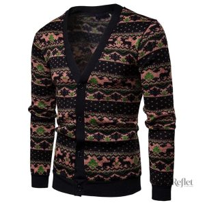 Pull en maille pour homme, look vintage d'hiver