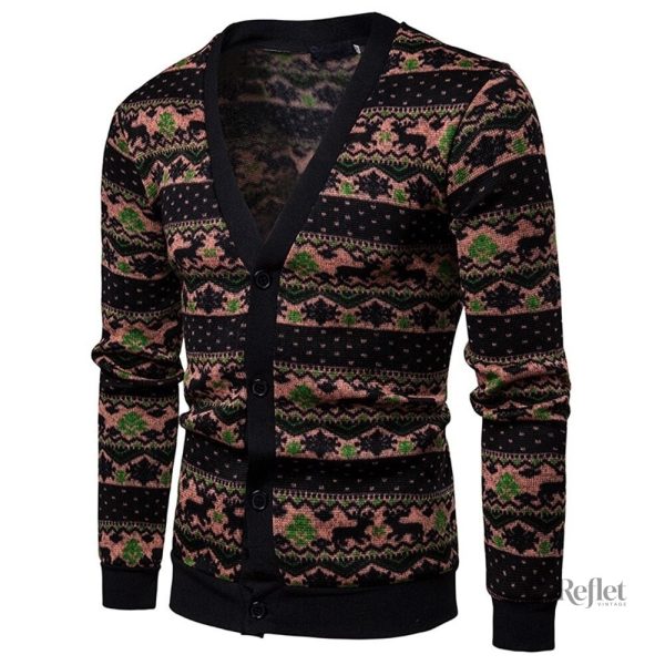 Pull en maille pour homme, look vintage d'hiver