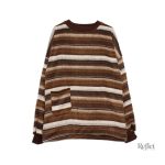 Pull vintage marron pour homme