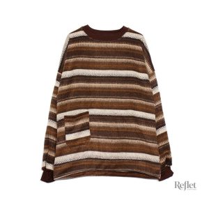Pull vintage marron pour homme