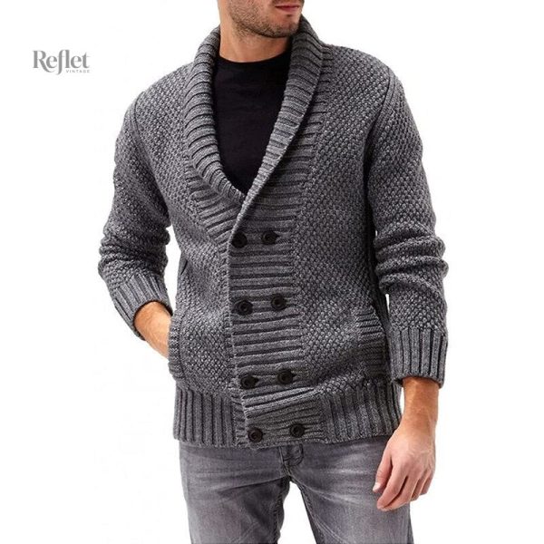 Vêtement homme en laine, style rétro