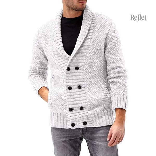 Pull en laine pour homme, esthétique rétro